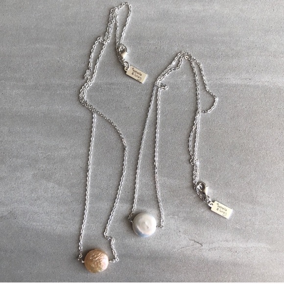 Silver Dainty Freshwater Pearl Necklace - Picture 3 of 7